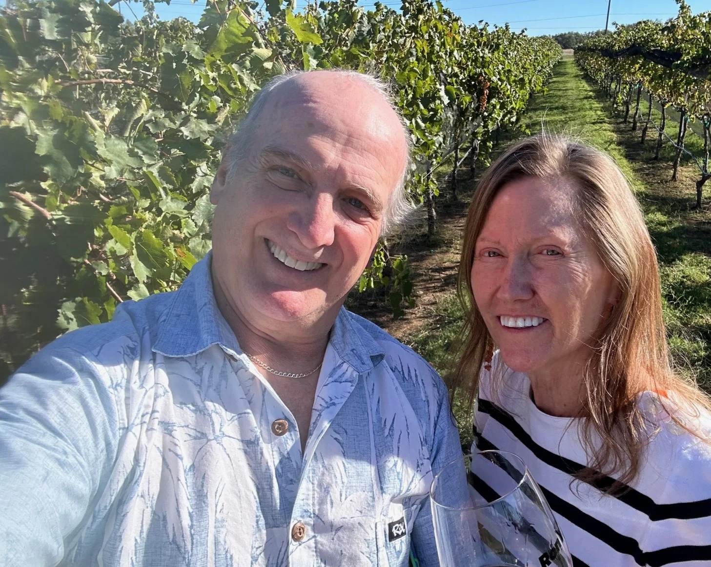 a couple in a vineyard
